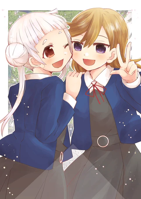 #女の子二人のイラストを貼る見た人もやる 
#女の子二人のイラストを貼る 
かのちぃ💫 