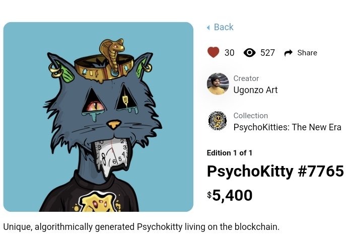 ElevenxiNft's tweet photo. Is my rank 72 #psychokitty safe at this price? I'm starting to think otherwise 🤔 https://t.co/GRmo3HbrV0