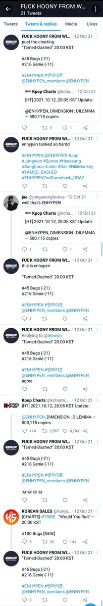 leeshalien's tweet photo. @TreceBoss take care of your idol, enhypen needs you 🤣🤣, you are disgusting, need attention so that there are many notifications 🤣🤣🤮 https://t.co/SWYL27Cwer