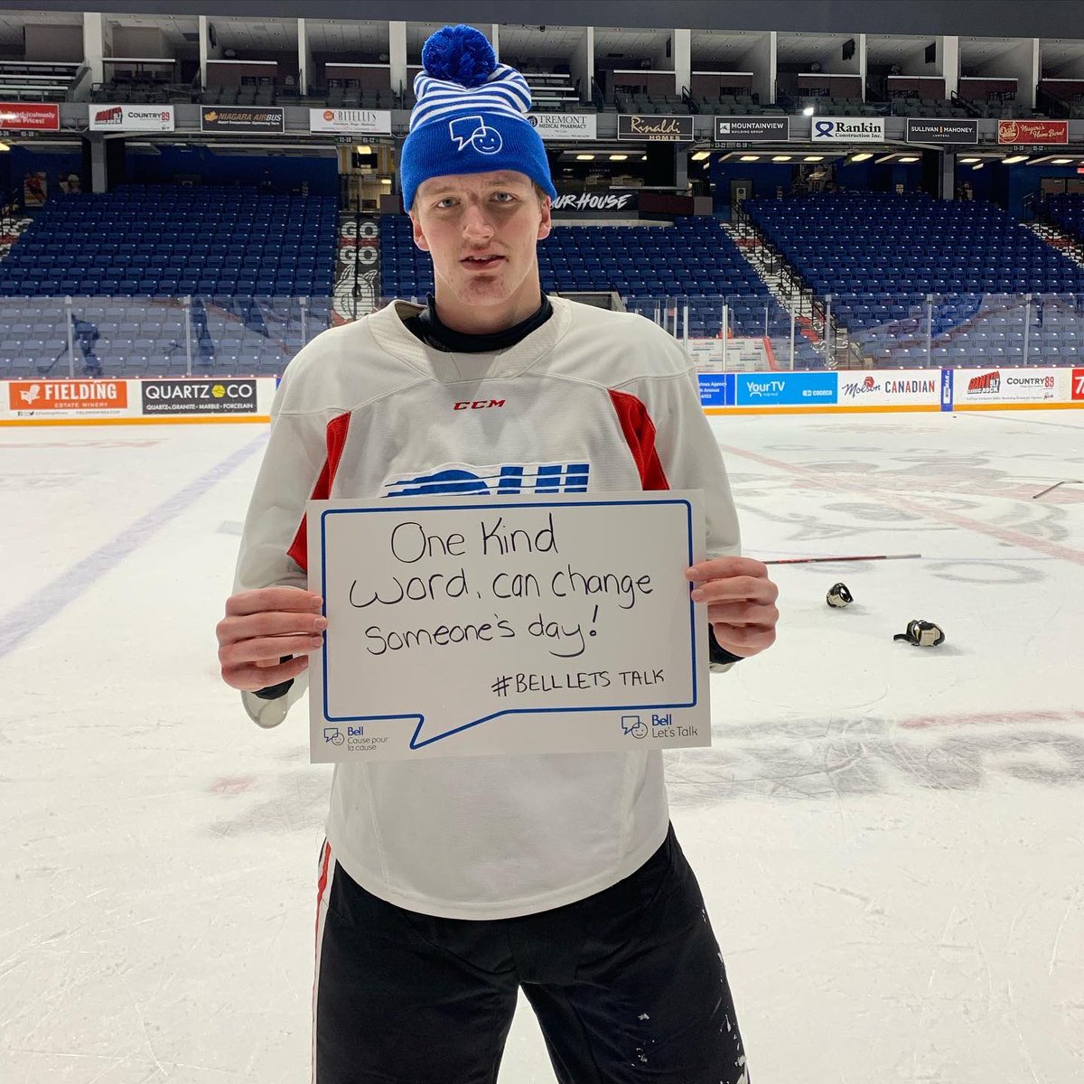 OHLIceDogs's tweet photo. It’s #BellLetsTalk  day. Let’s keep listening, keep talking and keep being there for ourselves and each other 💙 https://t.co/7kMqBmKp4Q