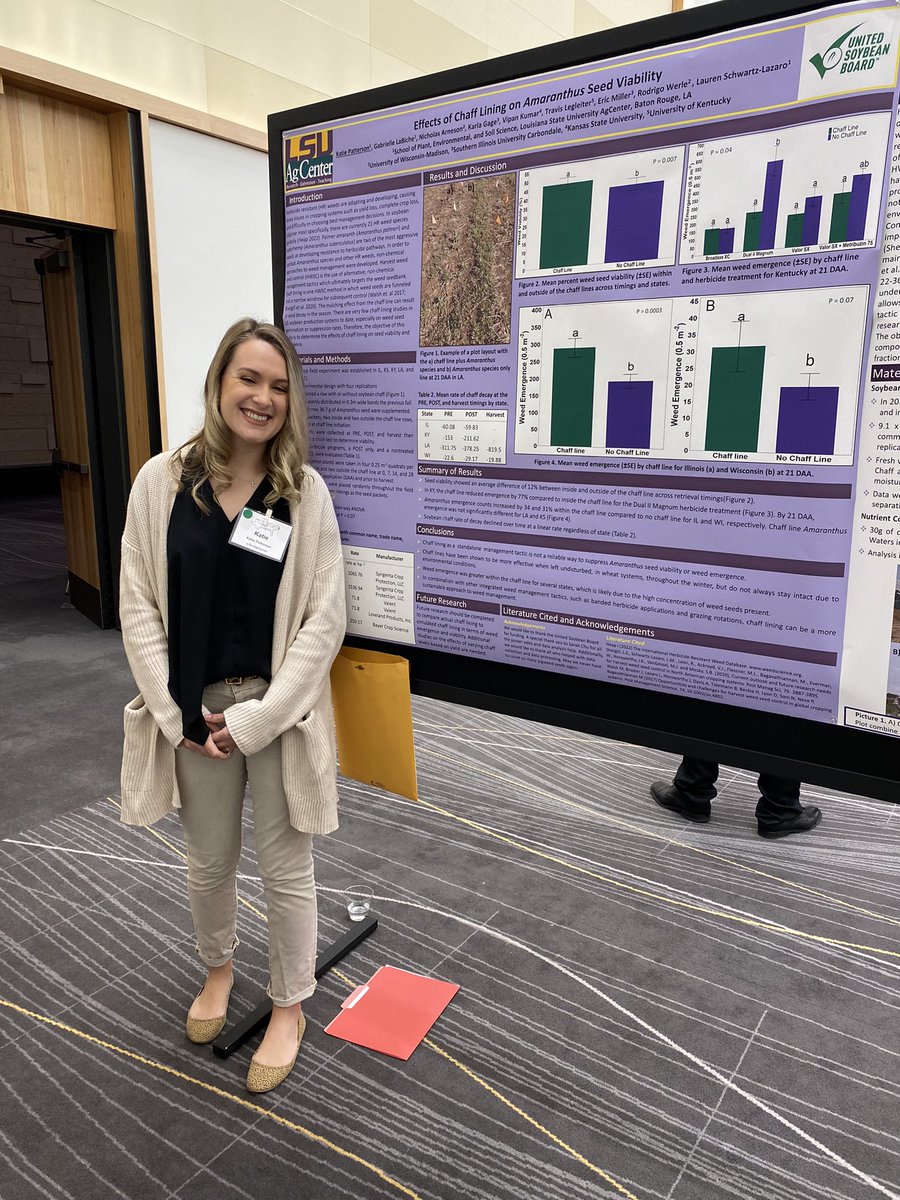 LSUWeedScience's tweet photo. #LSUWeedScience grad and undergrad posters at #SWSS22 https://t.co/uDh6rF2N56