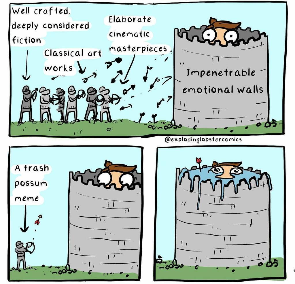 lobster_comics's tweet photo. With thanks to @trash.rat.memes
.
.
#comic #webcomic #trashmeme #possum #possummemes #possumsofinstagram https://t.co/HcbUZM0rIg
