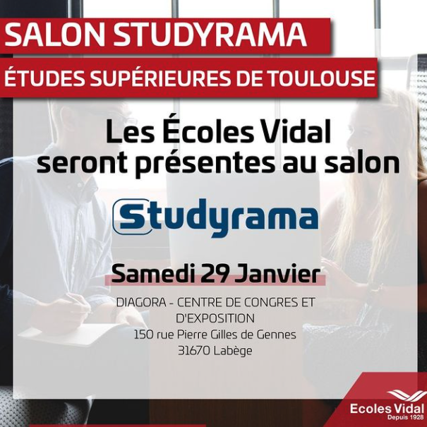 EcolesVidal's tweet photo. Vous ne savez pas quoi faire l’année prochaine ? Vous voulez poursuivre vos études mais n’êtes pas sûr de votre choix ? 🤔

N’attendez plus et venez rencontrer les équipes des Écoles Vidal au salon @studyrama  ce samedi ! 🤝 https://t.co/QIpp93uWOf