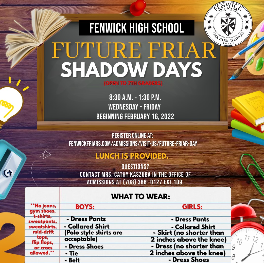 FriarGirlsVB's tweet photo. Attention Future Friar volleyball players! Our upcoming shadow days have just been announced. We look forward to seeing you! #fenwick #fenwickfriars #fenwickvolleyball #fenwickadmissions https://t.co/A8oodXstSN