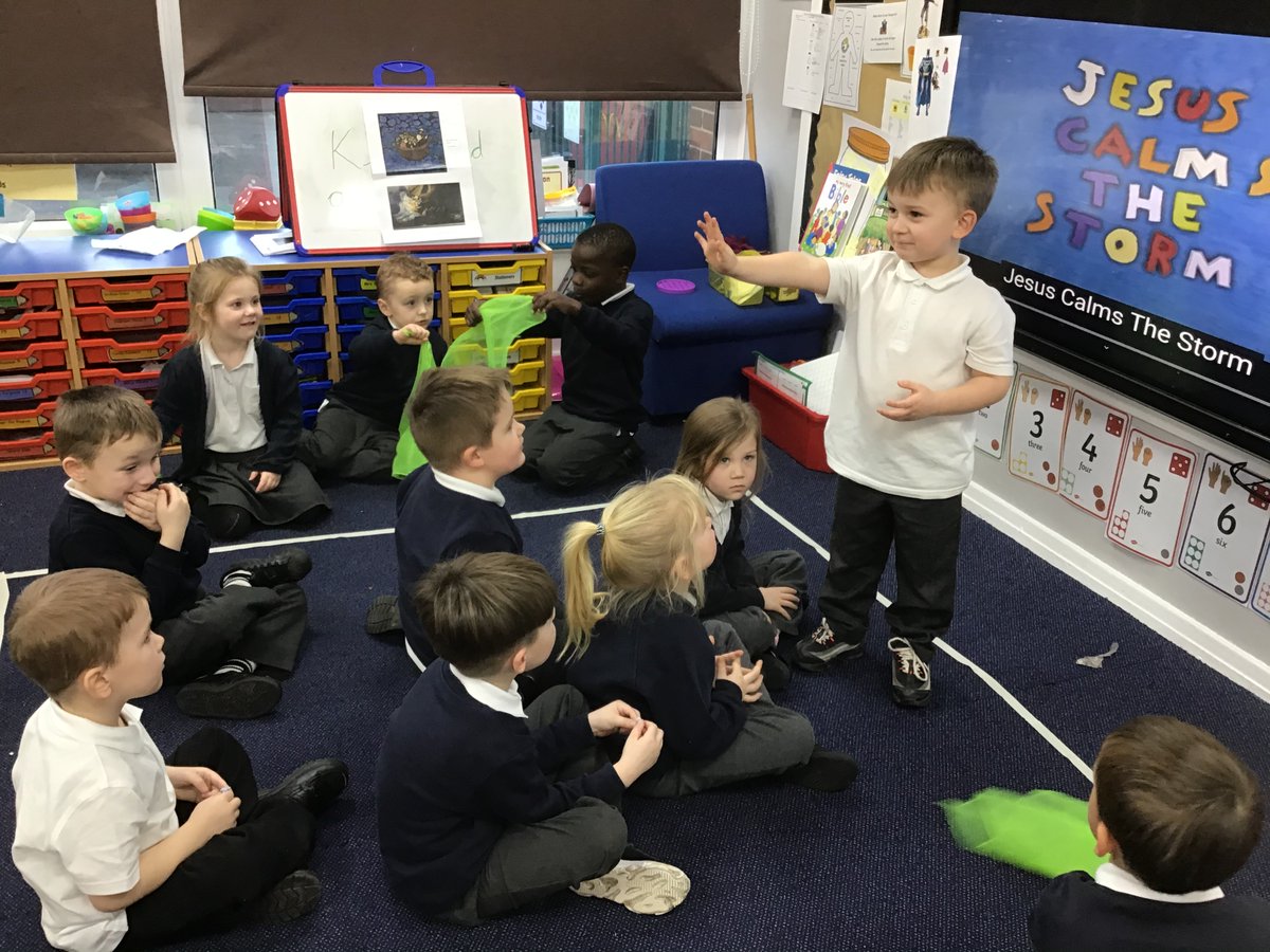 easterside_a's tweet photo. #EastersideRE Jesus Calms the storm - children used the 'Helicopter Stories Approach' to retell the story and act it out. #EastersideEarlyYears #EastersideEnglish #EastersideDrama https://t.co/h8rYRQFVmZ