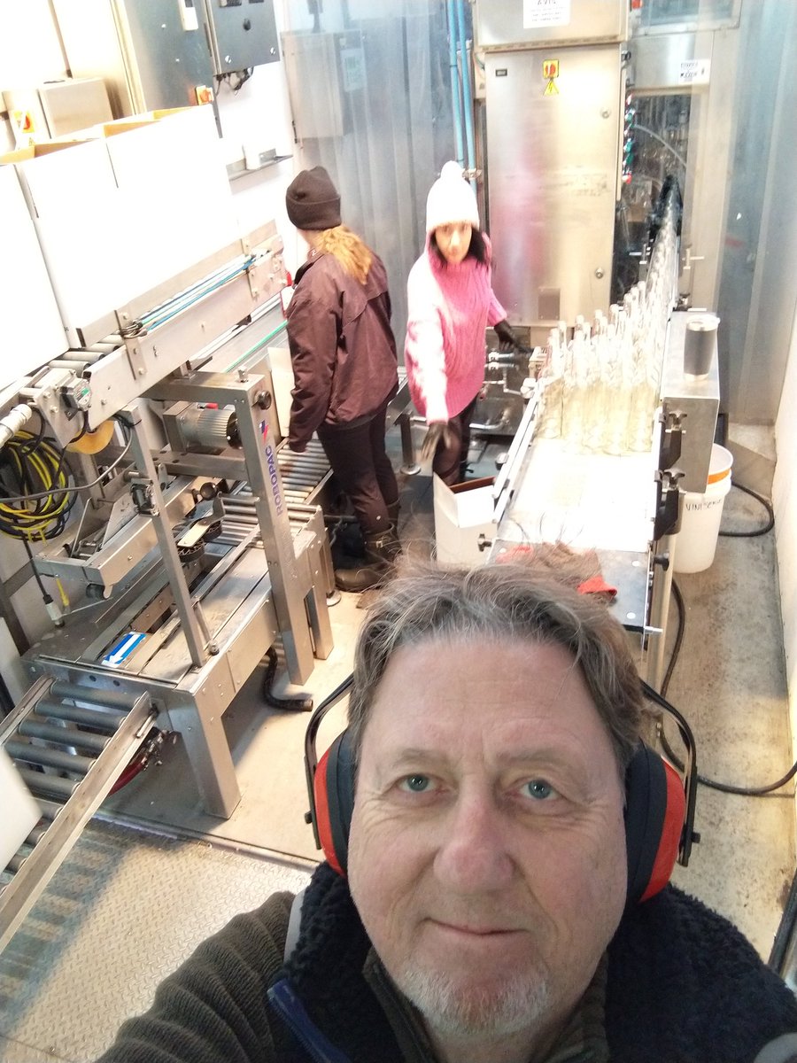 We've been at the bottling again since 8. This morning were doing next summer's rose. Cheers.