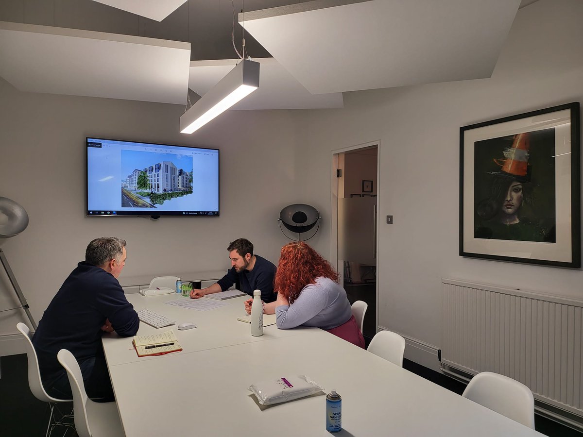 Chivers House, Bath team meeting in advance of commencing on site. ✨95 shiny, new build apartments✨for CG Group with @HalsallConstruc & @ShearDesign2 Delighted to be further involved in the regeneration of the area; having completed the adjacent 177 apartments at Spring Wharf.