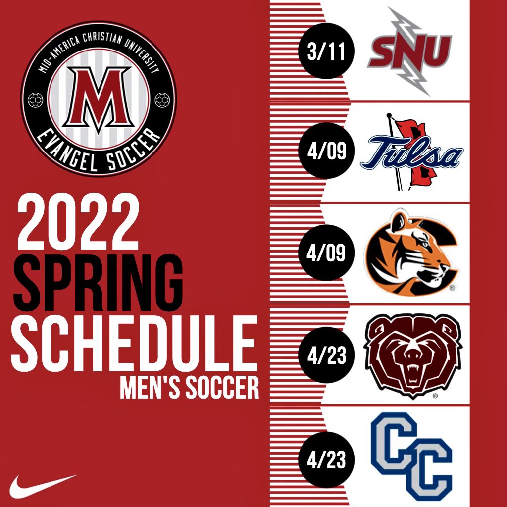 macumsoccer's tweet photo. 𝙎𝙥𝙧𝙞𝙣𝙜 𝙨𝙘𝙝𝙚𝙙𝙪𝙡𝙚‼️

3 dates &amp; 5 games to compete against some of the very best programs in the nation. Grateful. 🙏🏼⚪️🔴⚫️

•𝗦𝗡𝗨 - NCAA D2 
•𝗧𝗨𝗟𝗦𝗔 - NCAA D1
•𝗖𝗢𝗪𝗟𝗘𝗬 - NJCAA D1
•𝗠𝗜𝗦𝗦𝗢𝗨𝗥𝗜 𝗦𝗧𝗔𝗧𝗘 - NCAA D1
•𝗖𝗢𝗟𝗨𝗠𝗕𝗜𝗔 - NAIA https://t.co/wRtmPTwT3C