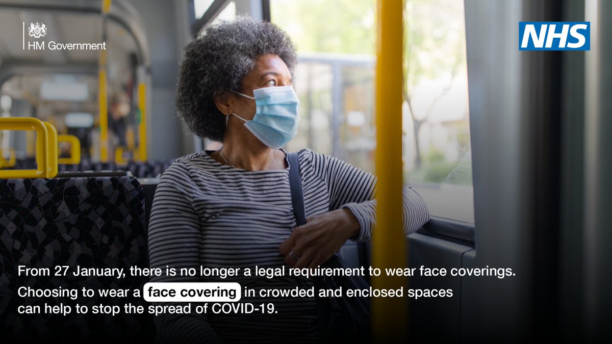 Merton_Council's tweet photo. From Thursday 27 you will no longer be legally required to wear face coverings π·
It is still recommended that you wear a face covering when in crowded and enclosed spaces where you may come into contact with other people you do not normally meet π§βπ€βπ§
#KeepMertonSafe https://t.co/ruxyvjr8NZ