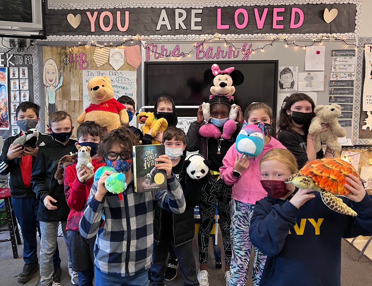 It’s The One &amp; Only Ivan Day in 4th grade! We’ve been celebrating the book in so many fun ways. Today the kiddos watched the movie while snuggling with a stuffed animal &amp; had special Ivan themed snacks like marshmallows and yogurt raisins! 🦍🐘🍃 <a href="/kaaauthor/">Katherine Applegate (kaaauthor.bsky.social)</a>