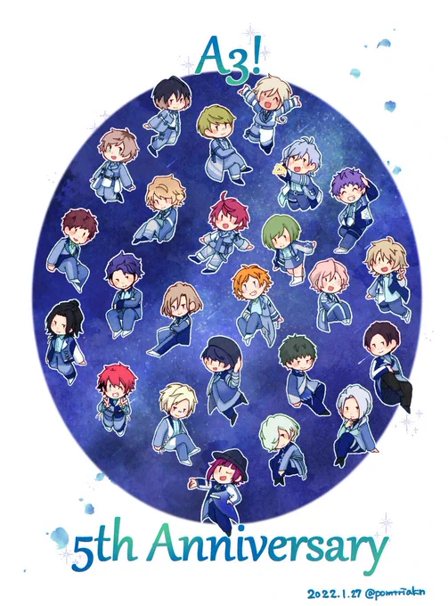 🌸🌻5周年おめでとうございます🍁❄️
これからもたくさんのドキドキとワクワクと満開の笑顔を届けてくれるのを楽しみにしています。応援してるよ!
#A3_5th_anniversary
#エースリー5周年
#エースリー満員御礼 