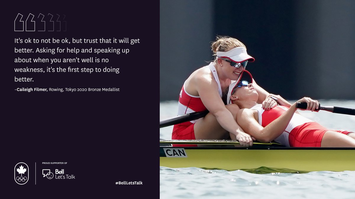 For #BellLetsTalk Day, #TeamCanada athletes wanted to share with you what has helped them through their toughest times.

Here's <a href="/caileigh_f/">Caileigh Filmer</a> 's advice ⬇️
