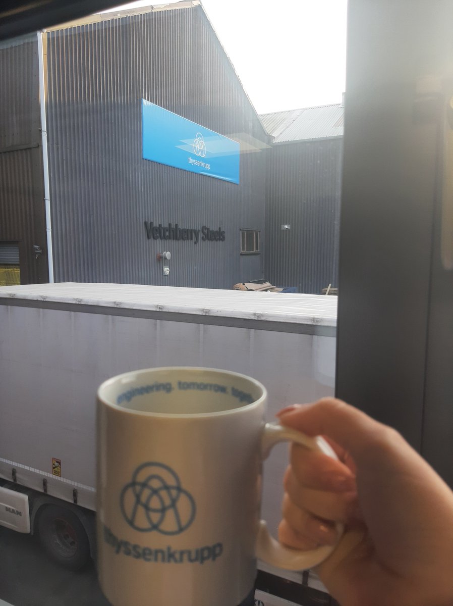 LillyStoyanova5's tweet photo. Back to the office at thyssenkrupp #Materials UK - Vetchberry coil #processing division in #BIRMINGHAM  🏭

Great start of the day with a cup of #Coffee 

⚠️ #manufacturing never stops https://t.co/drvRGmrpM9