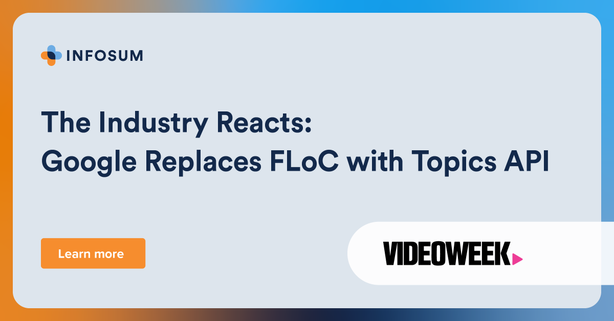 InfoSum's tweet photo. Following Google's announcement of Topics API yesterday, our COO @LAURENWETZEL2 shared how this news will impact brands, publishers, and consumers.
https://t.co/9gy0MBGILk
#InfoSum #GoogleTopics #Google #Topics #DataPrivacy #AdTech https://t.co/t90iAJgHmt