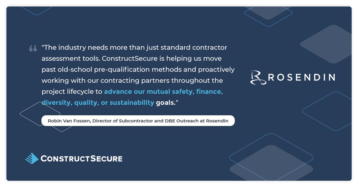 highwireinc's tweet photo. Move from standard pre-qualification to proactively working with your contracting partners to do better work. Read more about how we're enabling customers like Rosendin and driving the #PartnerElevation movement: https://t.co/K4rozAXm5R #riskmanagement https://t.co/GcaE4wazI0