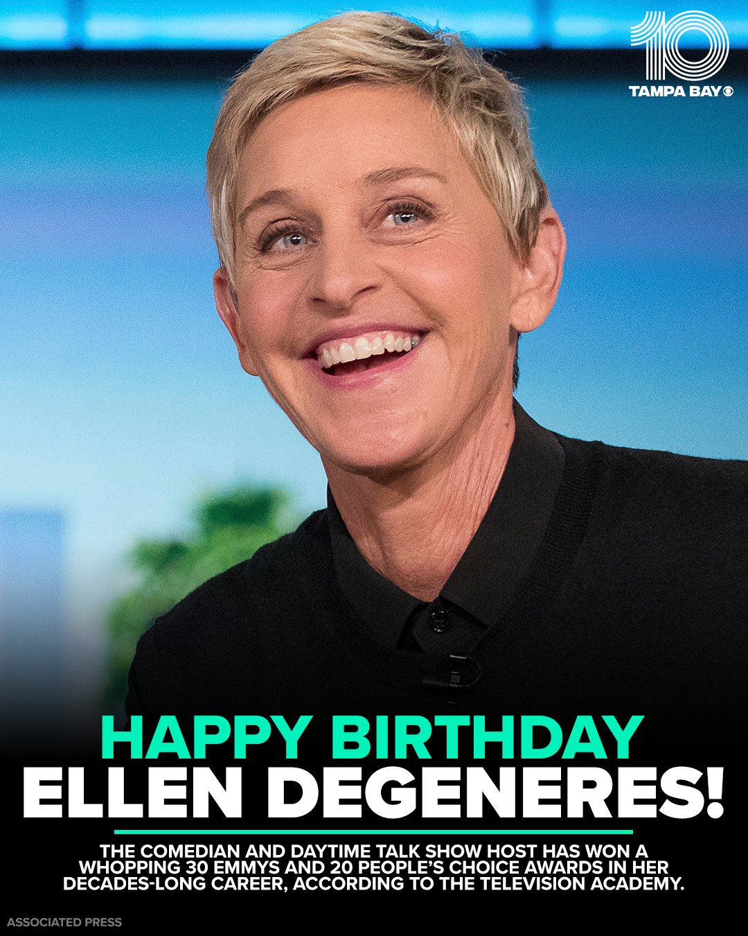 HAPPY BIRTHDAY Comedian and daytime talk show host Ellen DeGeneres is celebrating her 64th birthday today! 