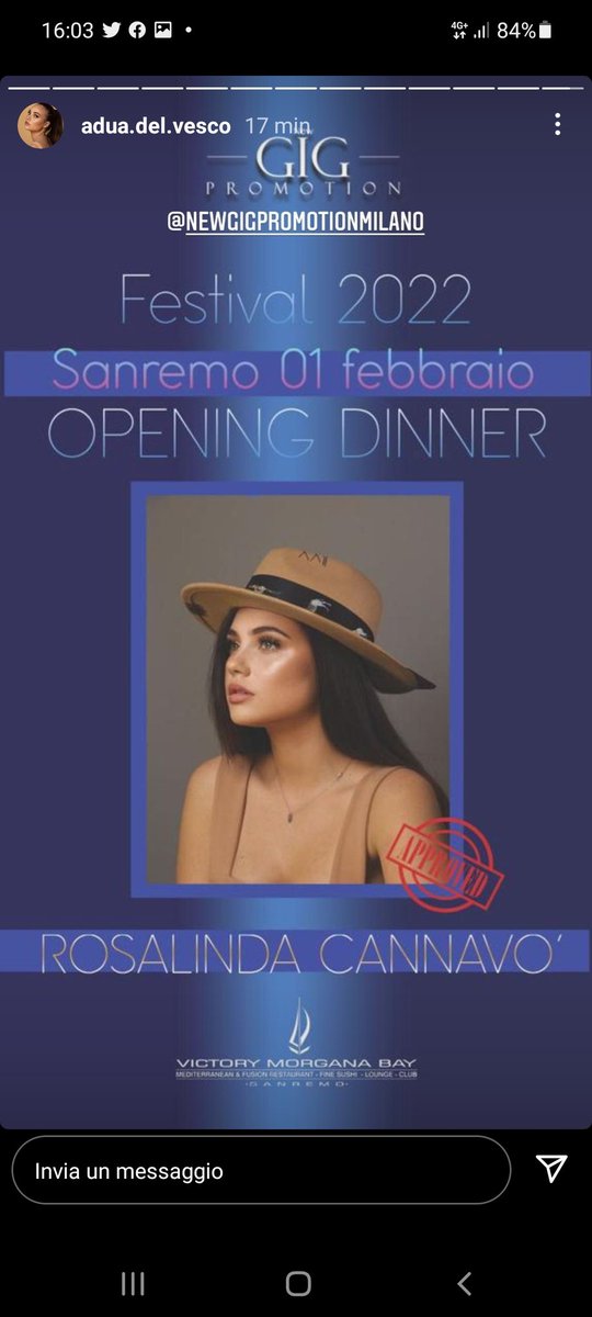 SonySon96916254's tweet photo. #Festival2022 #newgigpromotion 1 Febbraio #openingdinner con tanti personaggi ma x noi ci sono @14Cannavo e @andrea_zenga β€πππππ #zengavo #rosalinda #andreazenga https://t.co/1TbZ4XvPDa