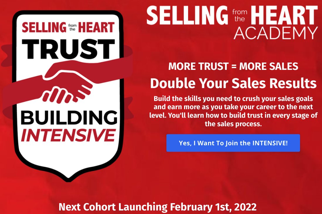 JackieJoy28's tweet photo. Authenticity and Trust are THE sales game-changers in 2022! In fact, they will never go out of style.
 
By popular demand, we are bringing our Trust-Building INTENSIVE to individual sales professionals (usually for corporate sales teams).
https://t.co/32Gl6cnEiR https://t.co/JKCXTMEvWd