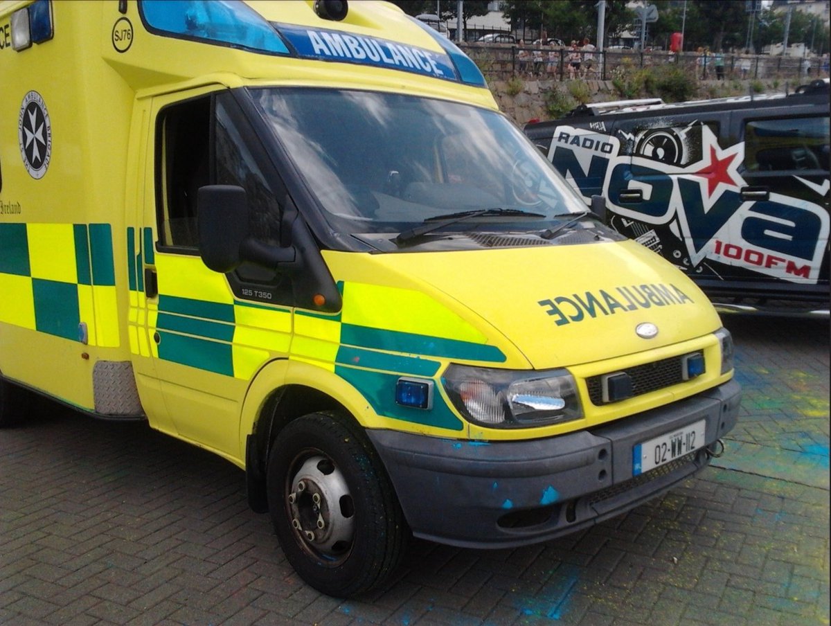 StJohnAmbCabo's tweet photo. Hey @radionova100, how's this for a flashback from yesteryear 😂. Do you like the way we protected the hummer from being hit with the auld powdered paint balls even though our 🚑 was a victim of the RainbowRun in Dun Laoghaire in 2013 and needed a few plasters and pain relief! https://t.co/pZKF01Yxtg
