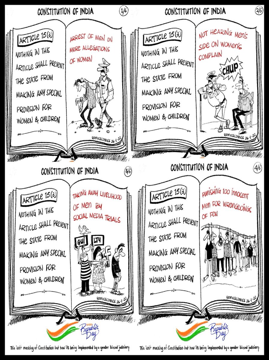 VijayHar01's tweet photo. Today v celebrate Republic Day because,on this day,The Constitution of India came into force
Here @RemyFernandes15 views on how our politicians exploited!for appeasement making Men &amp; Their families scapegoat fr their vote bank
#NoRepublicDay4Mens @RemyFernandes15
#MarriageStrike https://t.co/f4R28TUca4