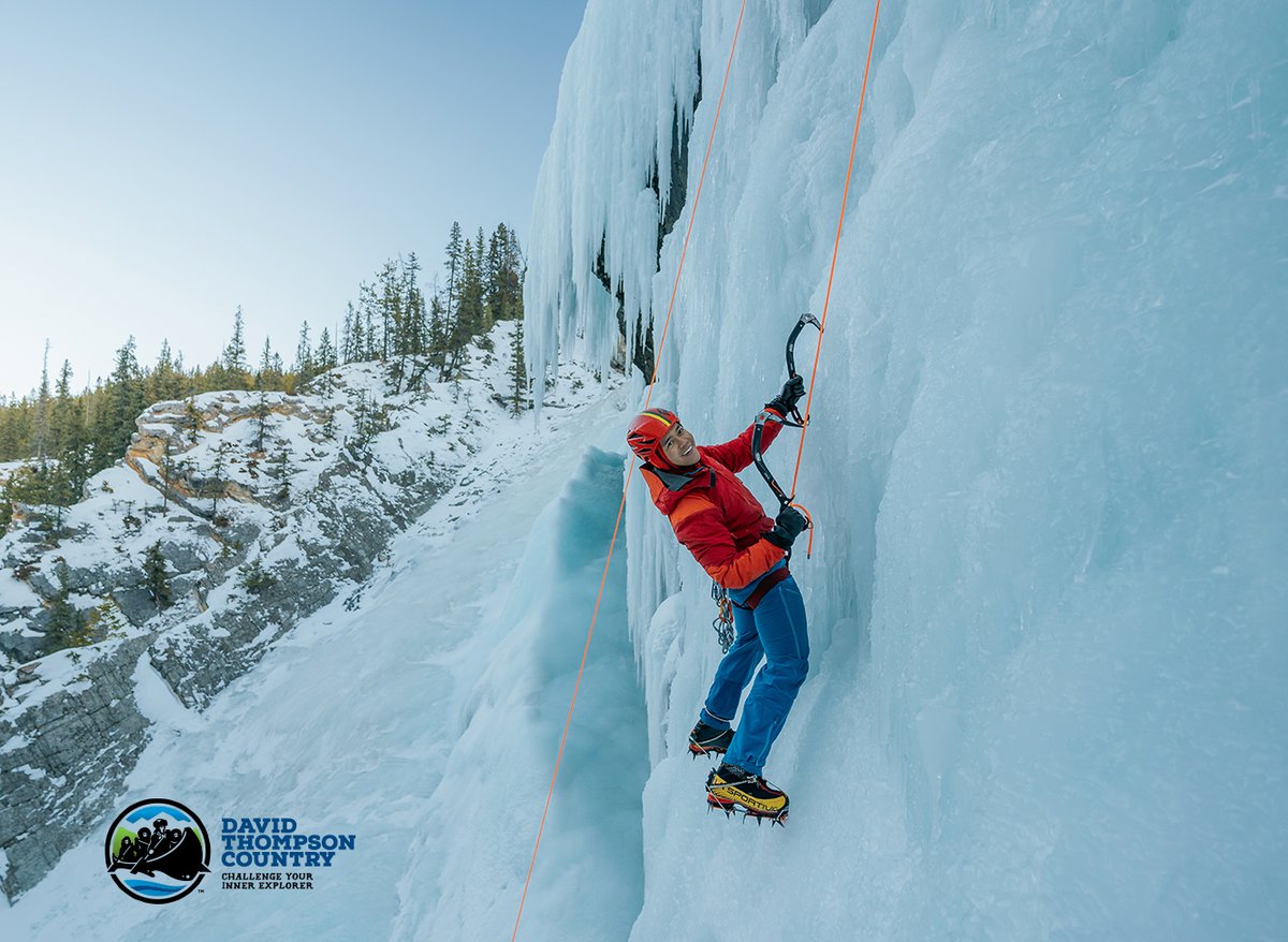 Ice climbing with #GirthHitchGuiding W of #Nordegg in David Thompson Country. Girth Hitch Guiding will take you places that will test your body &amp; your mind but reward you with some of the greatest views in Canada.
#DTCountry #DavidThompsonHighway #IceClimbing #ExploreAlberta