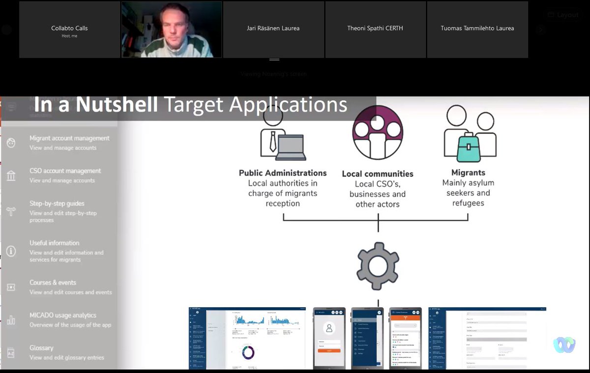 Prof. Jörg Rainer Nönnig presents the <a href="/H2020Micado/">MICADO H2020</a> technical solutions for #Migrants, #PublicAdministrations and #CSOs. 
#MIICTconference
📋miict.eu/miict-final-ev…
<a href="/HCUHamburg/">HafenCity Universität Hamburg (HCU)</a> @citysciencelab