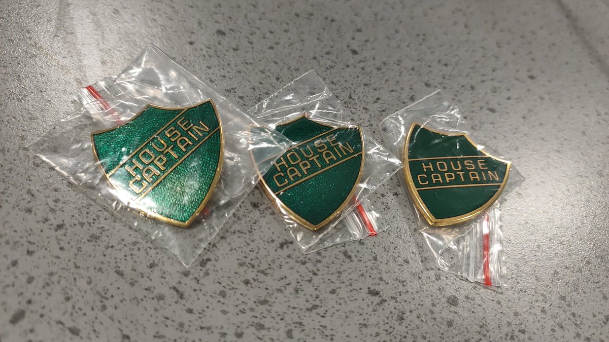Three shiny new badges ready for their owners to receive them on Friday in our first House Captain meeting!! I can't wait to see these scholars leading team Robur #StrongerTogether
