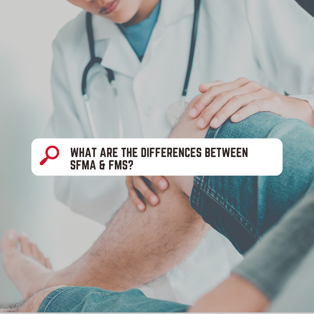 The FMS is a SCREEN (think blood pressure). It only tells you that you have dysfunction with certain movement patterns...and that's all it's supposed to do. The SFMA is DIAGNOSTIC. It tells you WHY you have dysfunction with certain movement patterns.
