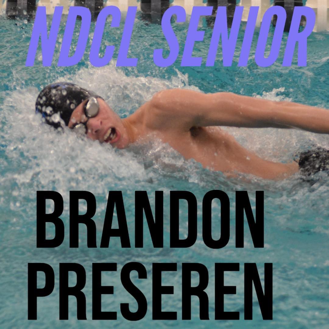 •4 year Swim and Dive Team member 
•Greatest accomplishment is improvement in freestyle and backstroke since freshman year
•Will miss the sense of unity from the team