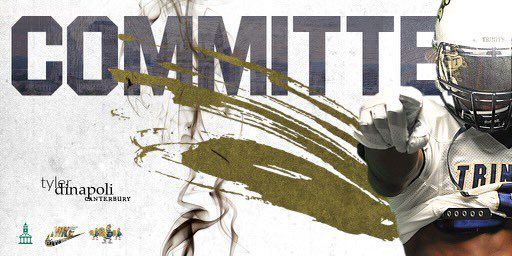 I am proud to announce I’ve committed to the admissions process at Trinity College. Thank you everyone who has helped me through this process.Excited to get started.#gobantams 
<a href="/TrinCollFB/">Trinity College Football</a> <a href="/CoachDevanney/">Jeff Devanney</a>