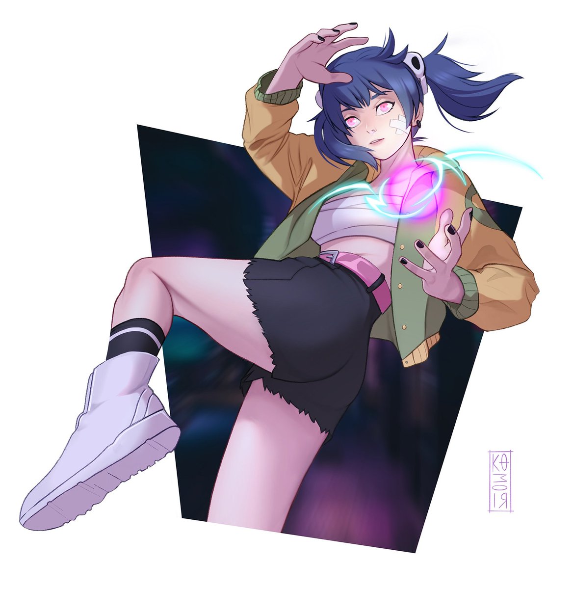 koumoridraws's tweet photo. tried some dynamic composition with @Jourd4n_ OC Ji-Yoon  #JiyoonArt https://t.co/zCfzrnRVio