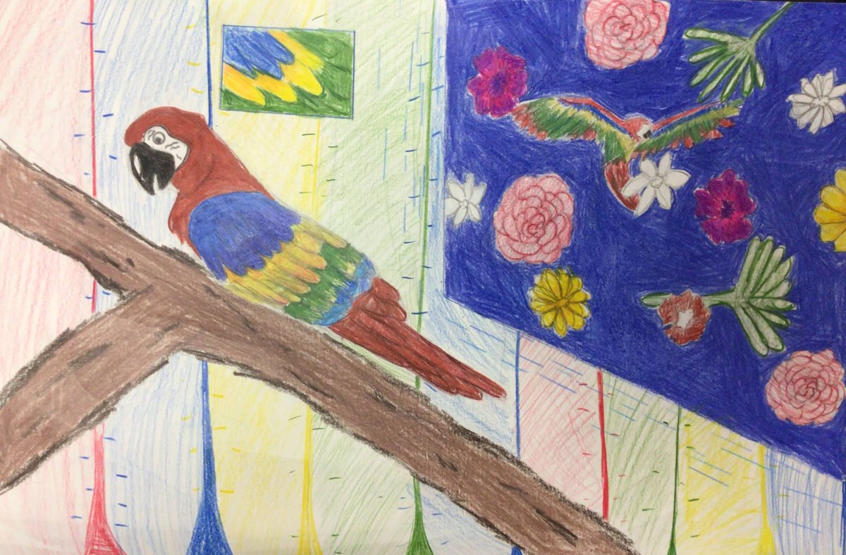 Early finishers have proved their creativity to feature each animal choosing different points of view within the composition. Bold, graphic, & colorful projects will be ready for display! #middleschoolart #arteducation #crosscurriculum #artandscience #middleschoolartlessons