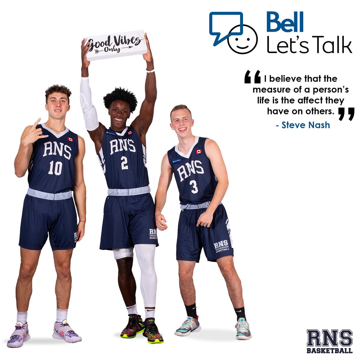 RNS Basketball (@rns_hoops) on Twitter photo This pic is an oldie, but a goodie, and still holds true to this day!
In a world that has so much to be negative about, let’s insert those good vibes and be that positive influence. 
#BellLetsTalk This pic is an oldie, but a goodie, and still holds true to this day!
In a world that has so much to be negative about, let’s insert those good vibes and be that positive influence. 
#BellLetsTalk