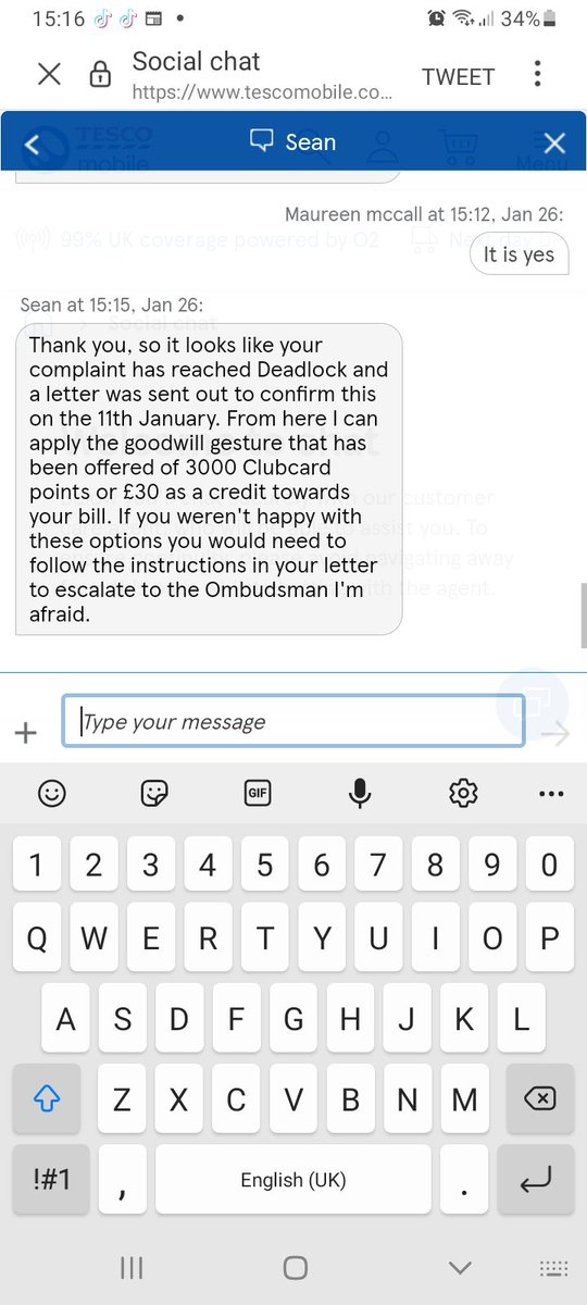 mccall_moe's tweet photo. @tescomobile Alot of good that did. How can @tescomobile be allowed to just take money from you for a sim you never received and has been proven inactive the whole time? https://t.co/ZQhnUkDnpk