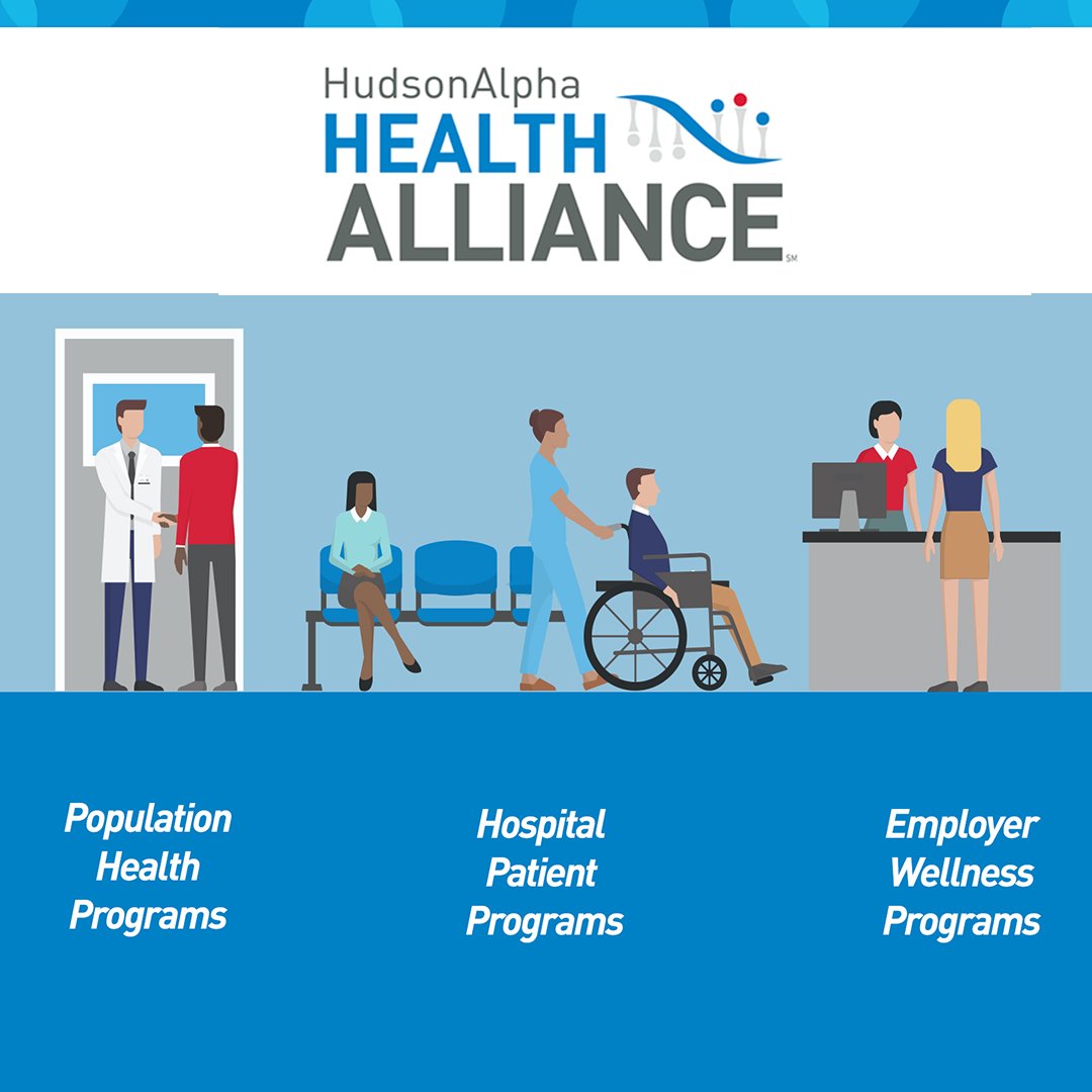 The HudsonAlpha Health Alliance is an independent, nonprofit organization w/ the desire to help groups &amp; their participants get answers that will provide ways to decrease healthcare costs &amp; improve health outcomes. For more info, email our team at info@hahealthalliance.org.
