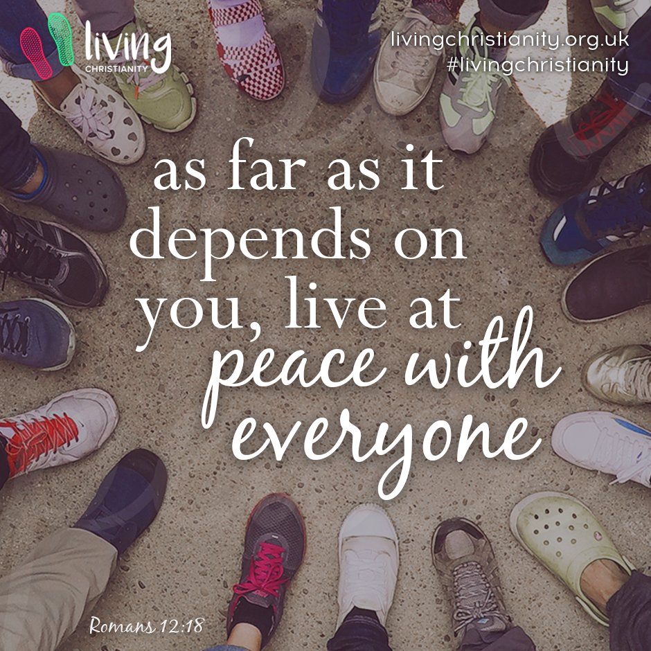 livingchristorg's tweet photo. Romans 12:18
#livingChristianity #fulltimedisciple #peace #quoteoftheday #Friday https://t.co/Txwj58U2CJ