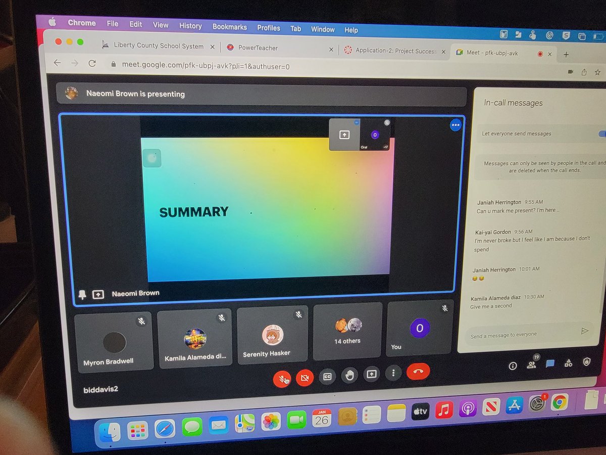 goonsquad6's tweet photo. Project Success students making the best of Virtual Learning. Presenting their Career Portfolios! @MRRVH https://t.co/8YylXxGjUx
