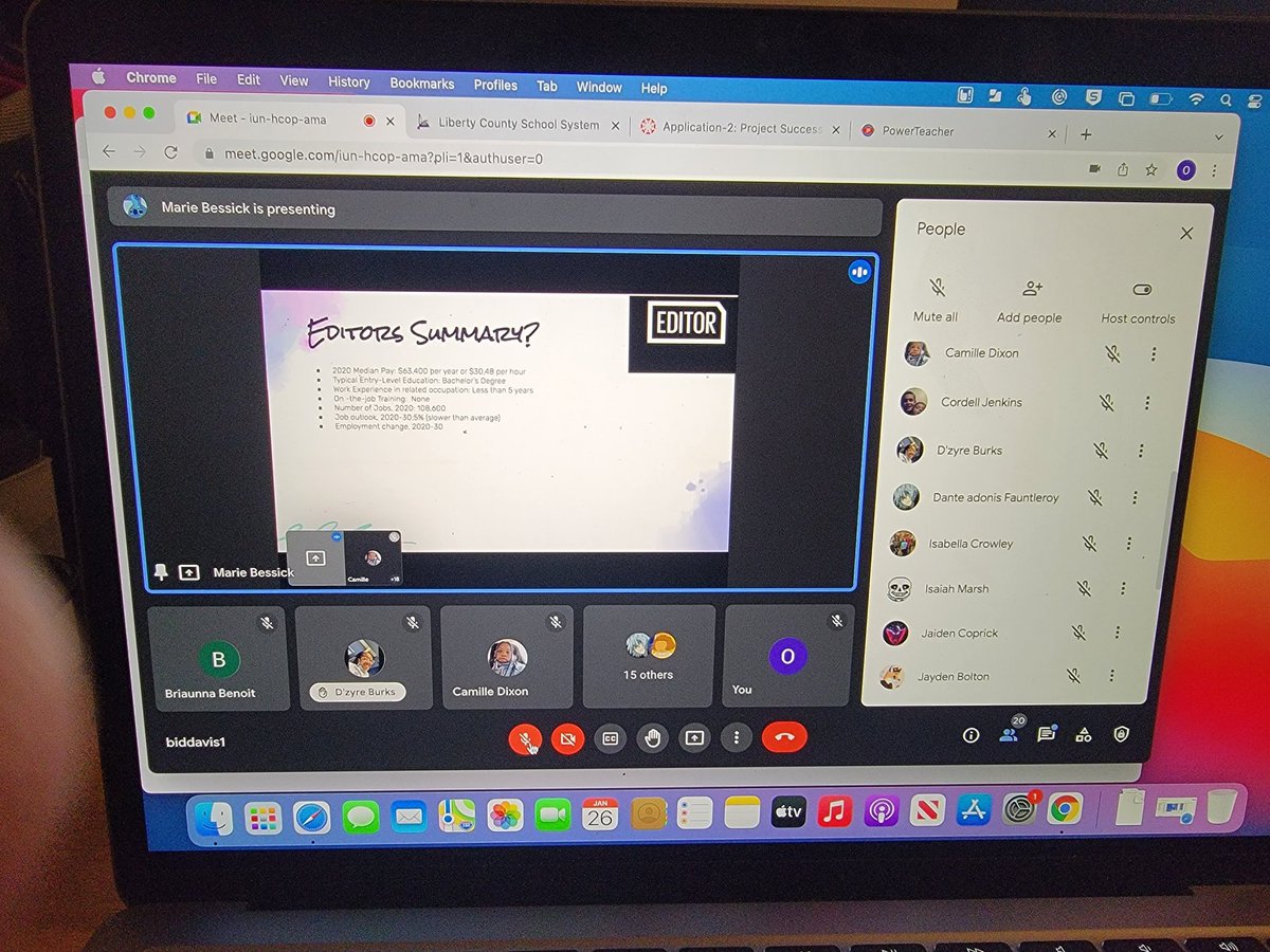 goonsquad6's tweet photo. Project Success students making the best of Virtual Learning. Presenting their Career Portfolios! @MRRVH https://t.co/8YylXxGjUx