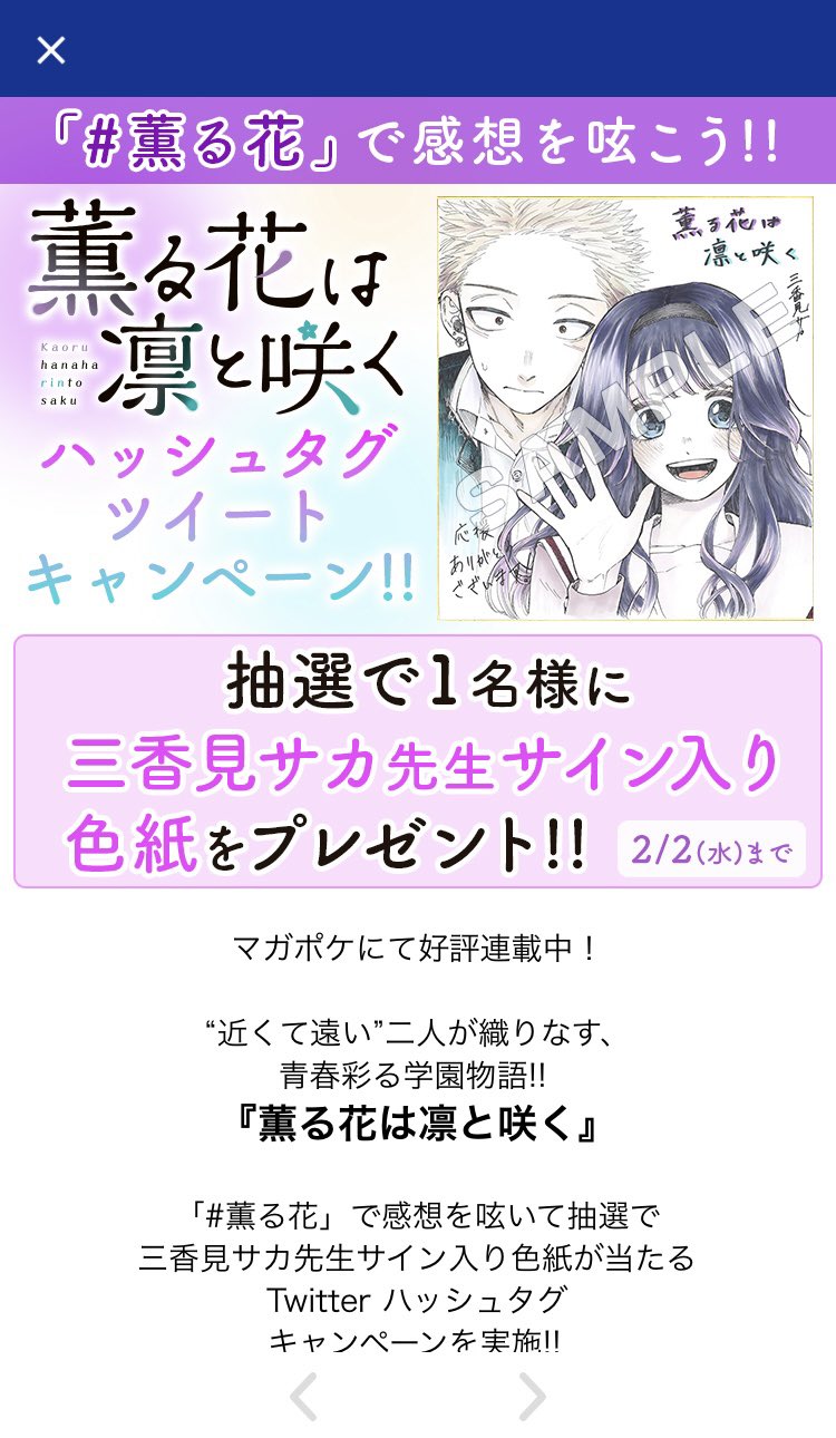 薫る花は凛と咲く【公式】 on X: 薫る花は凛と咲く【公式】 on X: