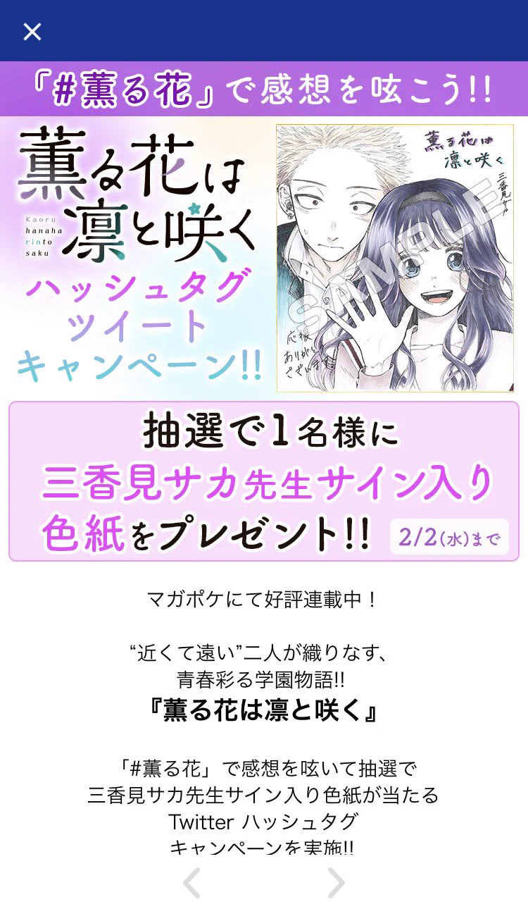 薫る花は凛と咲く【公式】 on X: 
