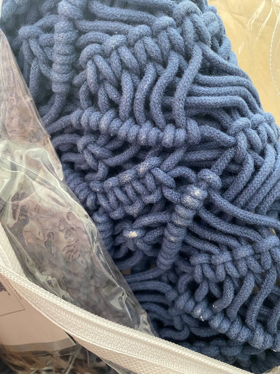 kesse77's tweet photo. DO NOT buy this @LushDecor curtain!!!! I spent $120 on two of the navy macrame panels and they just arrived smelling like mold and have what looks like to be mold on them!!!!! Absolutely disgusting!!!! https://t.co/hgnaswZZGk
