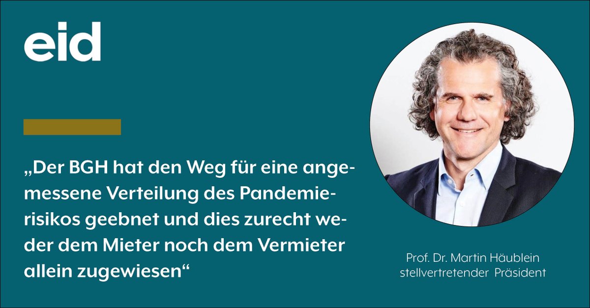 Nach der Entscheidung des #BGH ist das Thema aktueller denn je: Wir laden herzlich zum Seminar "Gewerbemiete und Corona" am 28. Januar ein➡️t1p.de/inzp  

Zum Kurzbeitrag von Prof. Häublein zur BGH-Entscheidung➡️t1p.de/84rj 
#Gewerbemietrecht #Mietrecht