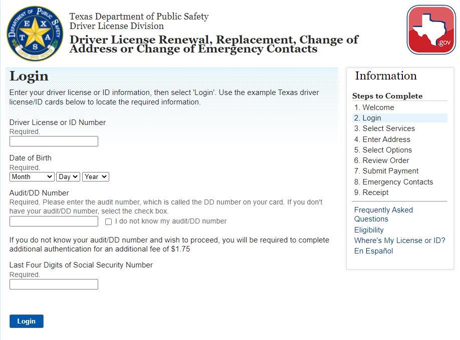 dps audit number on id