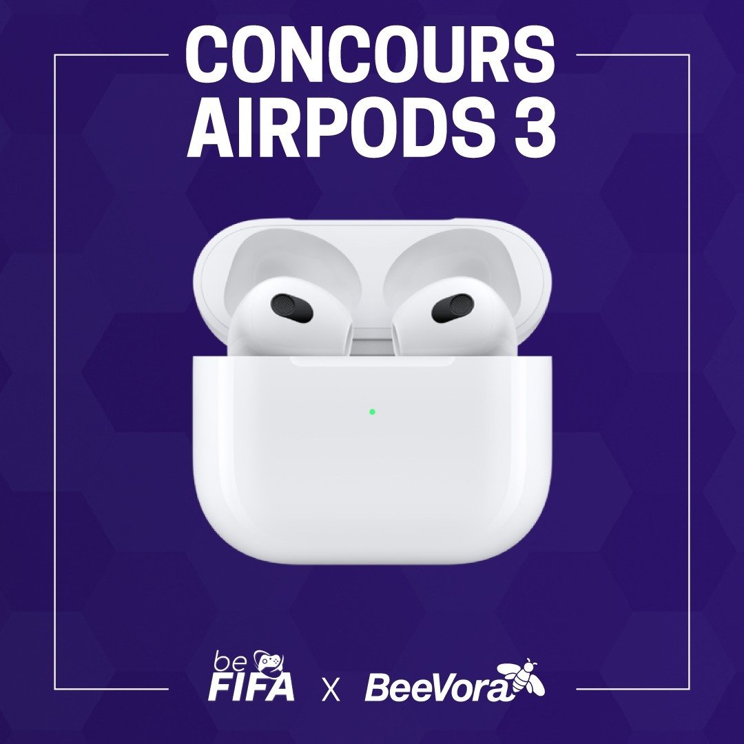 _beFIFA's tweet image. 🎁 JEU CONCOURS 🔊

Tentez de remporter une paire d'#AirPods 3 ! 🔥

• Follow @_beFIFA &amp;amp; @beeVora 
• RT ce tweet
• Mentionnez 2 potes

Bonne chance à toutes et à tous ! 😁🤞