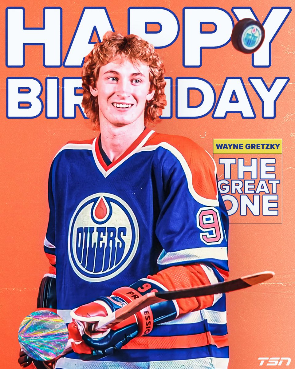 TSN_Sports's tweet photo. Happy birthday to The Great One! 🐐 

What’s your favourite Gretzky moment? https://t.co/8zkRSoSm6l
