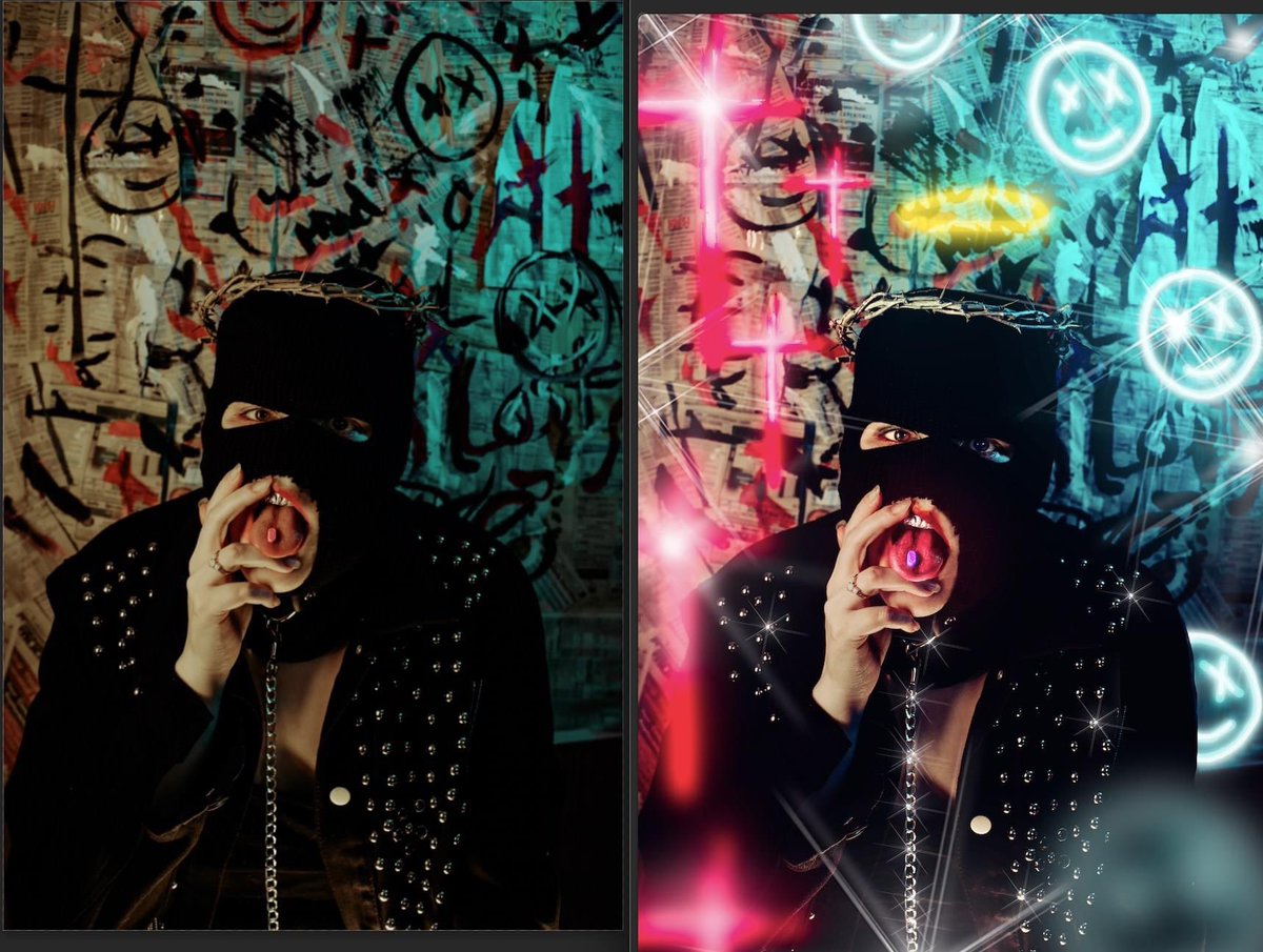 jb_visualarts's tweet image. Before and after editing!