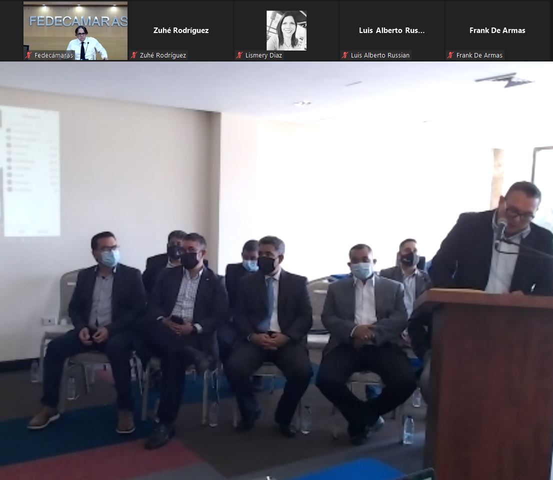fedecamaras's tweet photo. .@carfernandezga , presidente de #Fedecámaras, presente en la presentación de propuestas del sector productivo empresarial del estado Falcón 
@Fedecamarasfal @adancelism @felipecontodo @CONSETURISMO @Conindustria @consecomercio @fedecamarazulia https://t.co/TwrVPETOEH