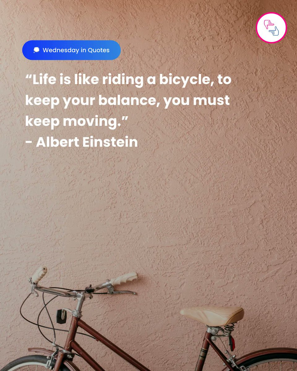 “Life is like riding a bicycle, to keep your balance, you must keep moving.” 
- Albert Einstein

#ExtremelyEUnited #WednesdayQuote