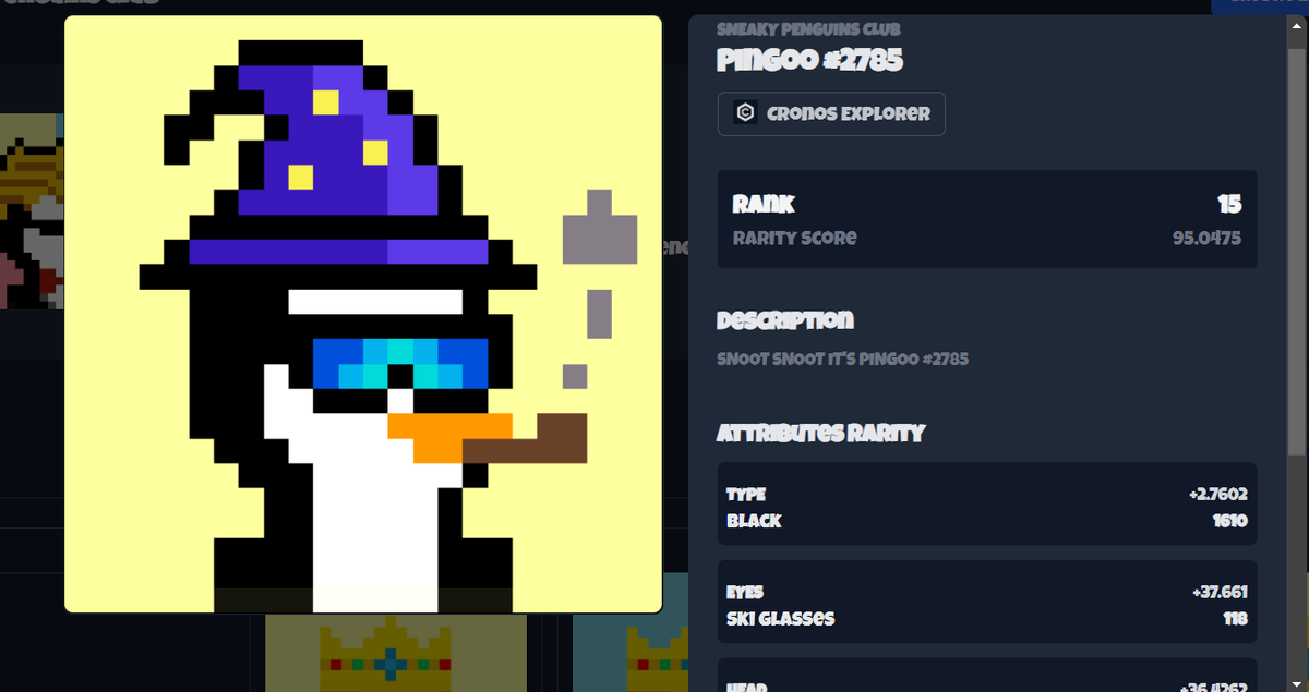 SNOOT ALERT🚨
Our collection/ranking website is now live:
sneakypenguins-rank.vercel.app
You can look for your pingoo by typing its ID in the search bar &amp; view its rank + the rarity breakdown calculations 🐧