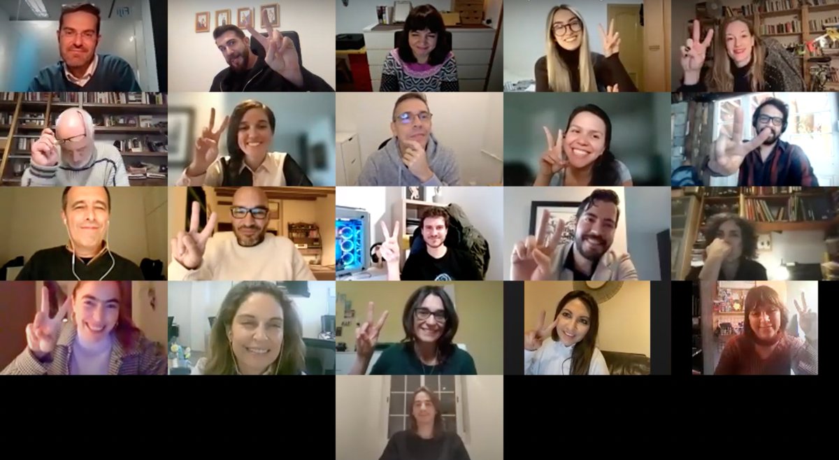 ¡Llegó el día! ❤️ Así acabó la 2ª edición del curso ‘¿Cómo hacer una biblia transmedia?’ de <a href="/InnovacionAv/">Innovación Audiovisual</a> y <a href="/EICTV/">EIC TV</a>. Gracias a todos y todas por los grandes proyectos finales que nos presentasteis. ¡Enhorabuena!  👏🏼👏🏼🔝🔝